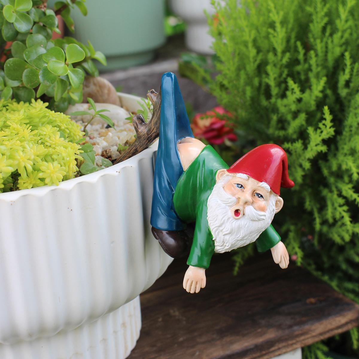Dwarf pants pendant April Fool s Day funny atmosphere decoration spring garden dwarf elf statue