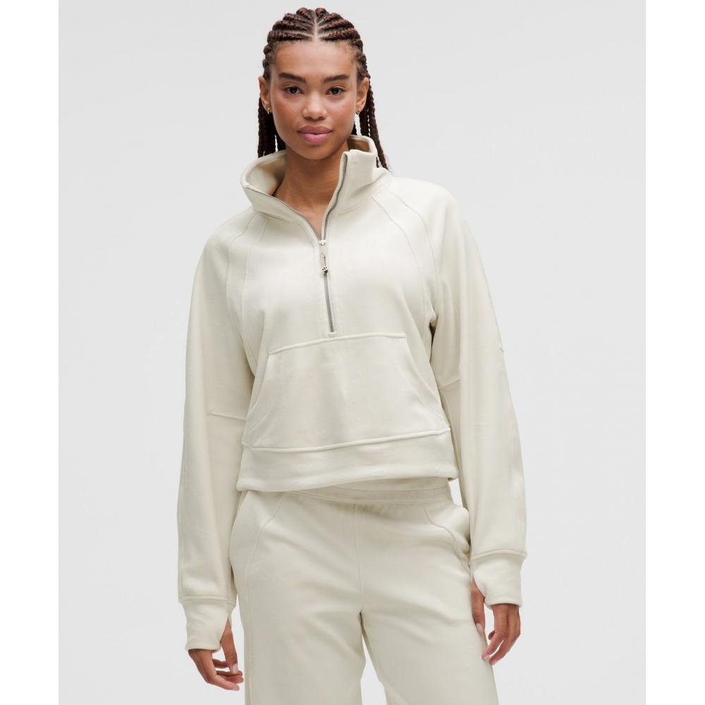 

Lululemon Scuba Oversized Funnel Neck Half Zip Velvet Bone XS/S