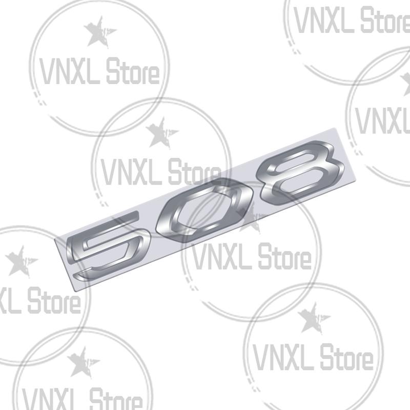 Car-Styling For Peugeot 208 2008 508 5008 308 3008 408 4008 Letter Chrome Silver 3D Metal Stickers Car Trunk Body Auto Decals