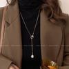 Elegant Double-Layer Long Sweater Necklace for Women