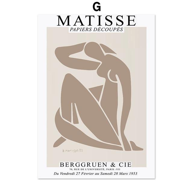 Henri Matisse Black Nude Coral Seaweed Boho Nordic Poster und Drucke Wand Kunst Leinwand Malerei Bilder für Wohnzimmer Dekor