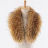 Faux Fox Fur Trim Scarf Down Jacket Hat Collar Winter Women's
