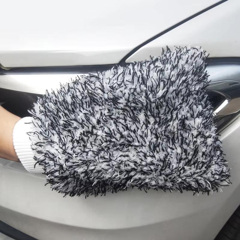 

Plush Car Wash Mitt Microfiber Thick Car Cleaning Mitts Auto Car Wash Accessories Car Cleaning Tools Dusting Gloves чёрный
