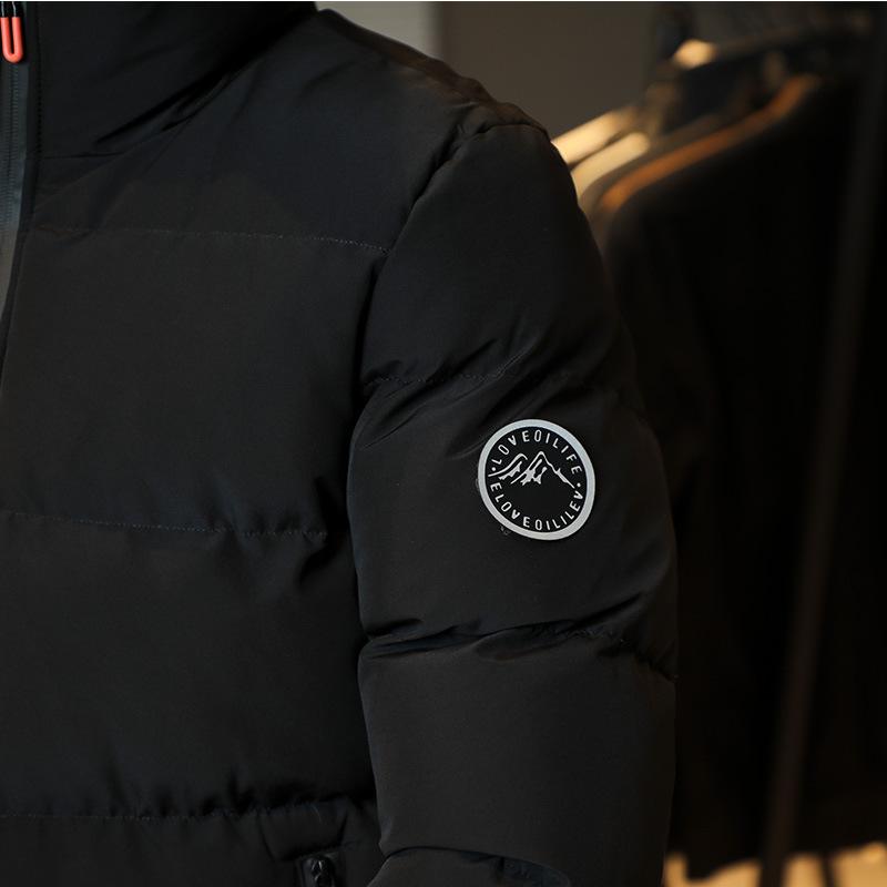 Stand-collar Down Cotton Coat for Men's Winter Cotton Jacket for Winter Jacket for Youth Large-size Cotton Coat