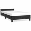 VidaXL Bed Frames with Headboard Slat Base Upholstered Bed Slat Frame Single Bed Adult Bedroom Interior Black 347465