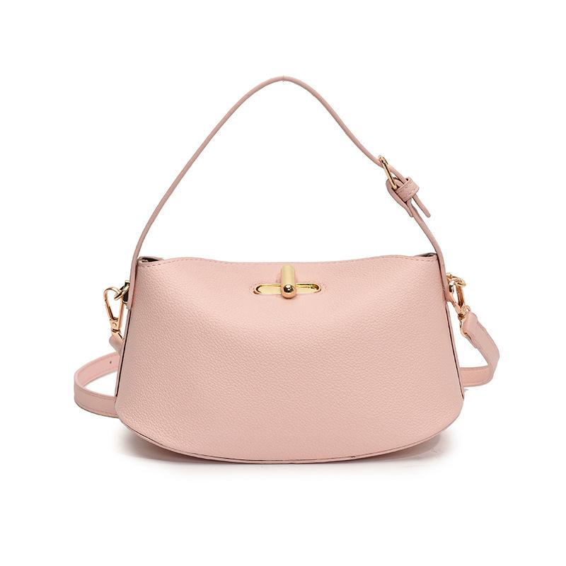 2025 Popular Korean Small Fresh Simple Solid Color Handbag Bag Temperament Versatile High Sense Casual Messenger Women's Bag