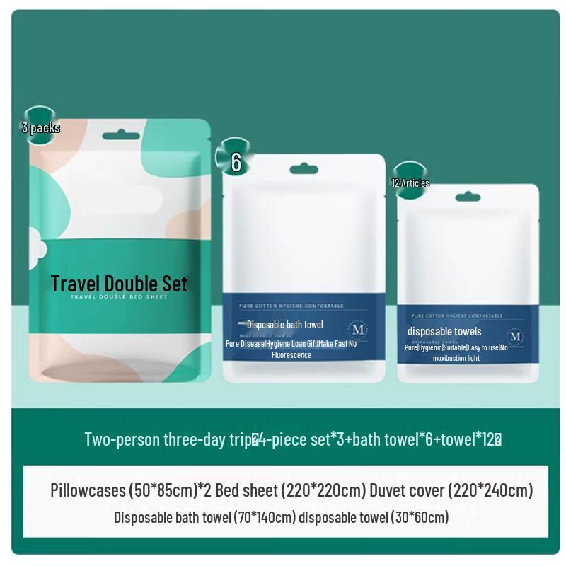 Sheng Bi Lai Disposable Travel Bedding & Towel Set