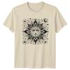 Celestial Sun Face TShirt Boho Magic Mystic Sun Art Shirt