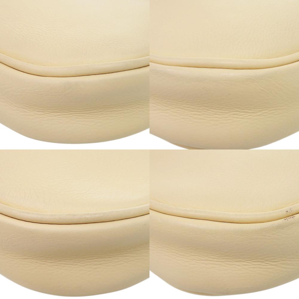 Used AUTHENTIC THE ROW Eve Shoulder Bag Creme Leather
