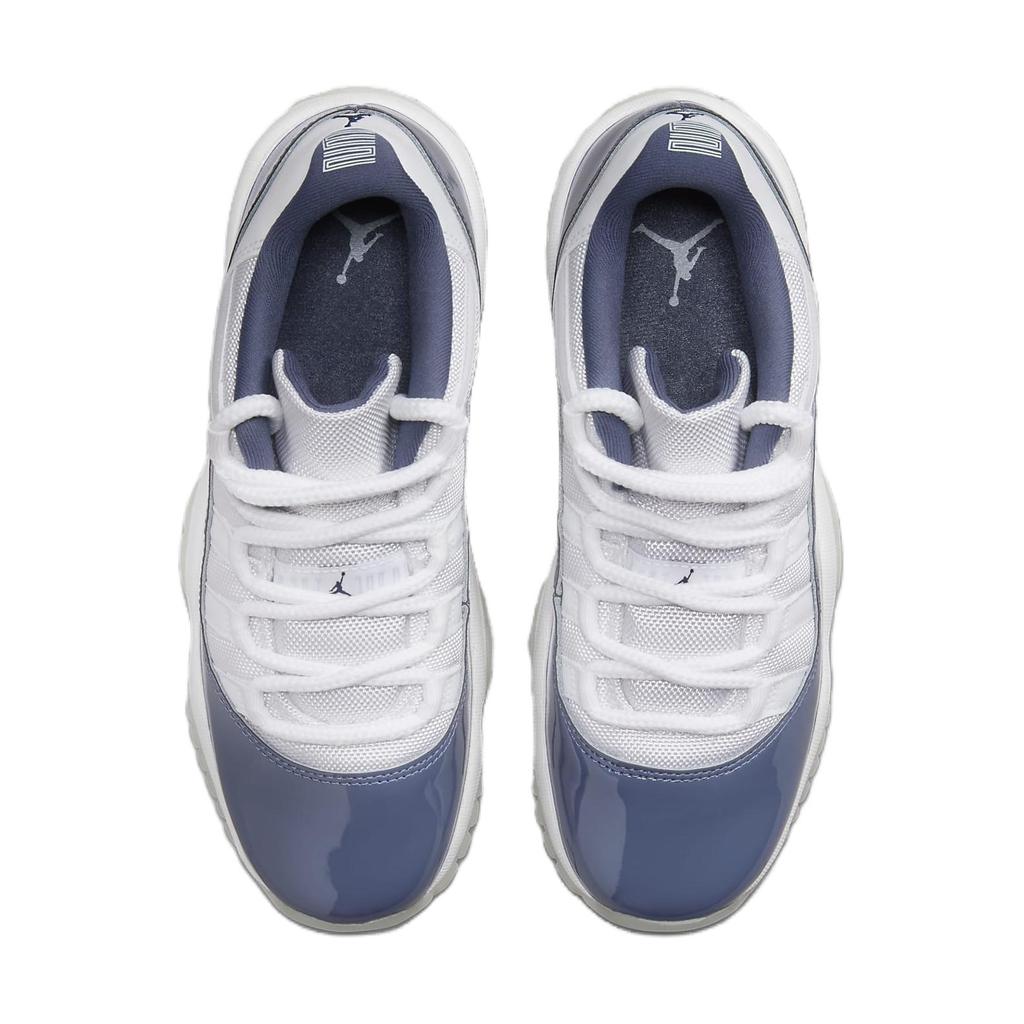 Air Jordan 11 Retro Low GS Diffused Blue Kids Sneakers White Midnight-Navy Football-Grey FV5121-104
