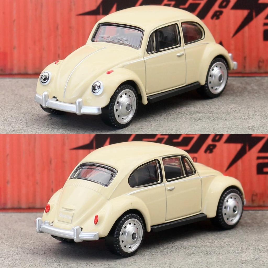 1/54 Scale Beetle Toy Car Model CCA MSZ 1:64 Diecast Miniature Free Wheels Collection Suitable for Hot Wheels Gift Kid