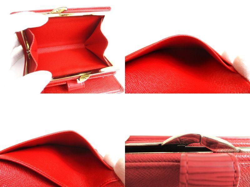 Authentic LOUIS VUITTON Epi Red Leather Bifold Wallet French Purse #9742  Refurbished