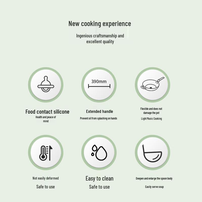 Liven GJTZ-2 Silicone Spatula Spoon Set