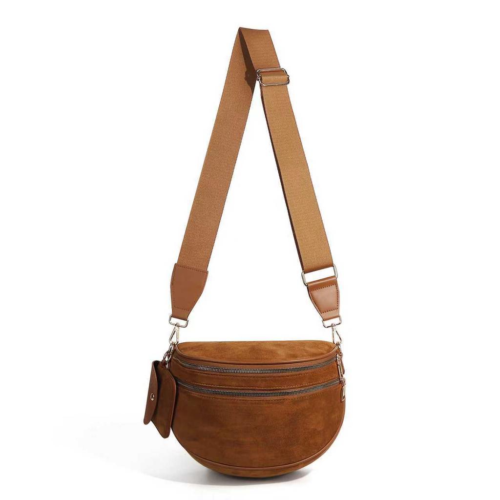 Women Adjustable Strap Crossbody Bag Vintage Shell Waist Bag Casual Daily Shoulder Purse
