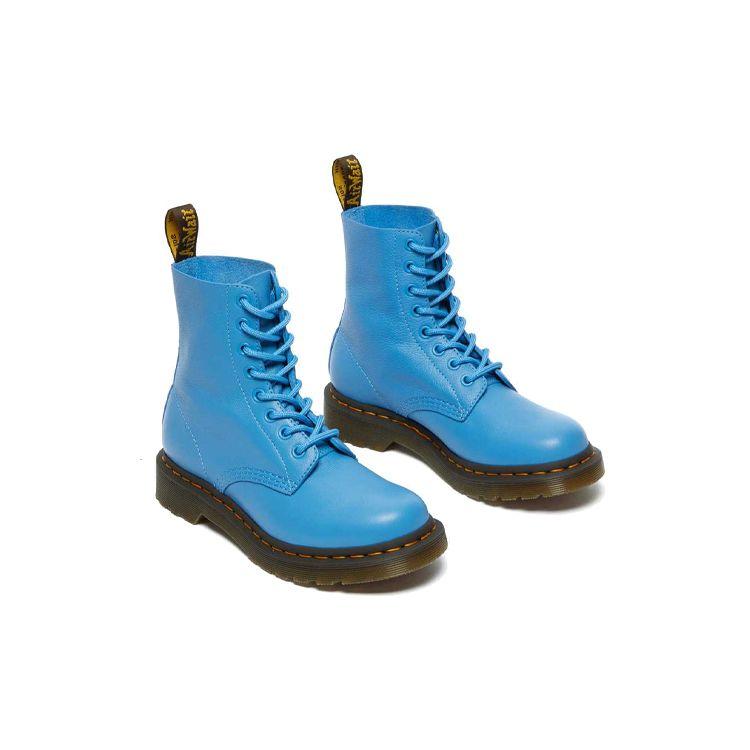 Dr. Martens 1460 Leather Round Toe Lace-Up Short Boots Women Boots Medium-Blue 26902416