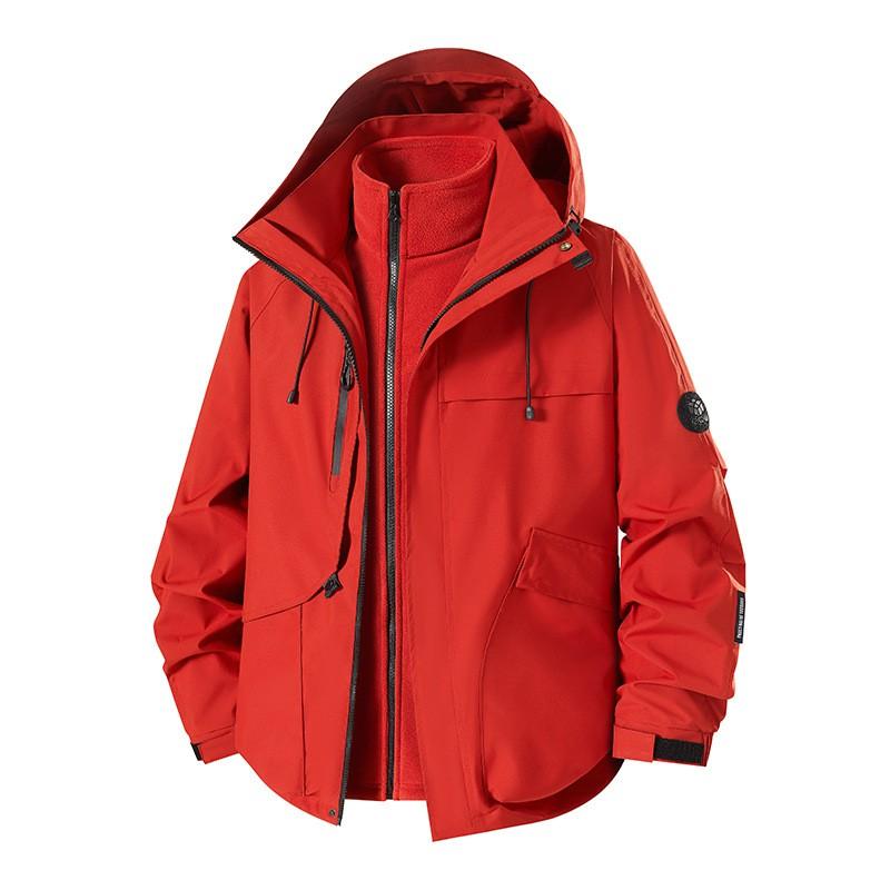 Men Women Waterproof Windproof Outdoor 3-in-1 Jacket With Fleece Liner Hiking Camping Trekking Skiing