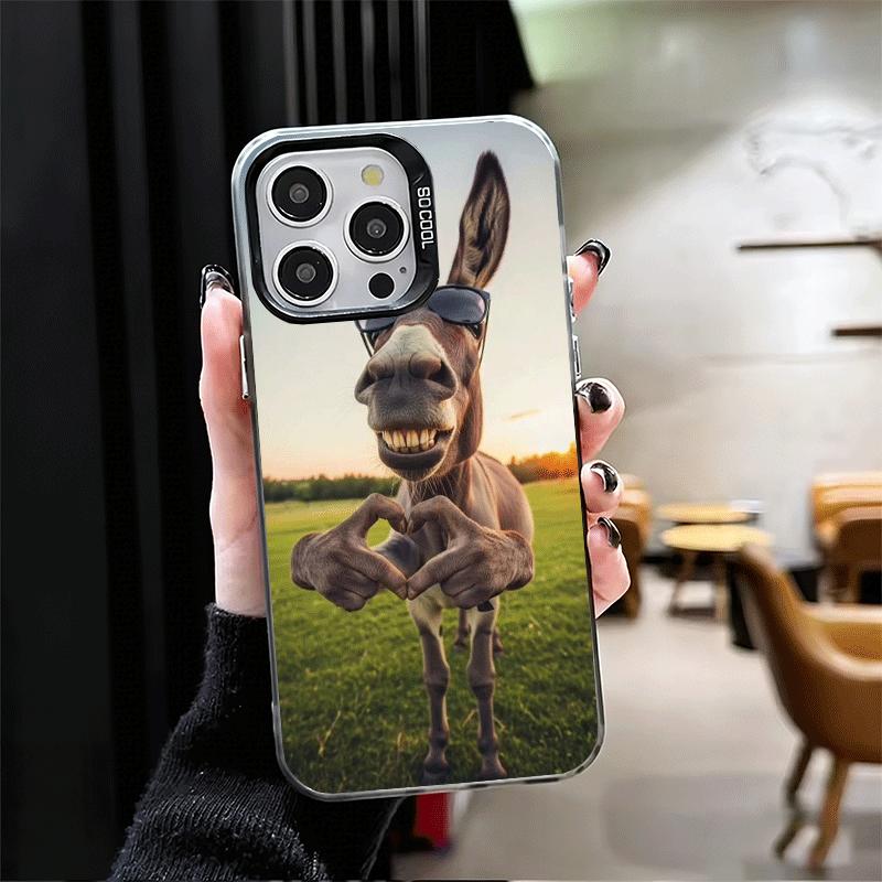 Funny Donkey Animal Shockproof Phone Case for iPhone 17 Air 16 16E 15 Pro Max 14 Plus 13 Mini 12 Back Cover Anti Fall Fundas