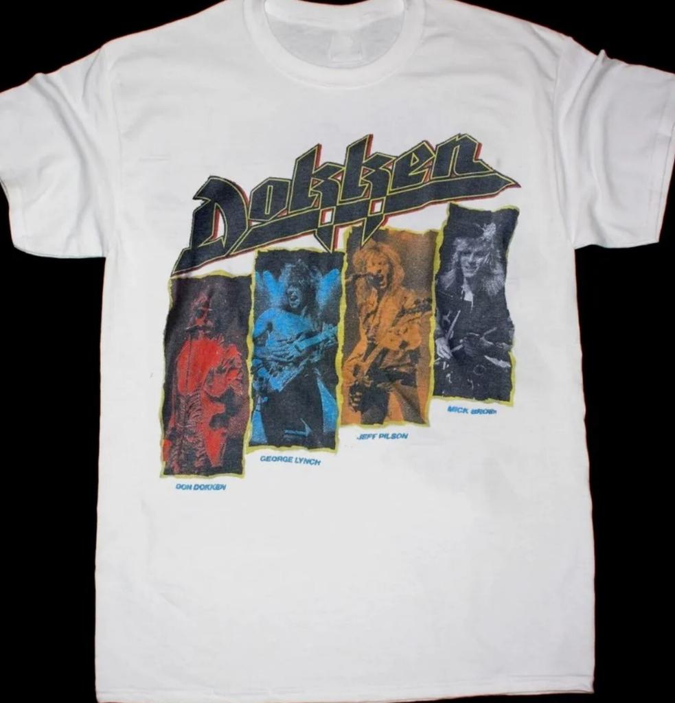 26 Rare Dokken Band Short Sleeve Gift For Fan White Cotton All Size Unisex T-Shirt Unisex T-Shirt
