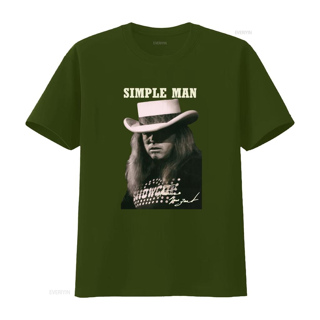 Ronnie Van Zant Simple Man T Shirt All Sizes S 2345Xl For Rock Fans Vintage Washed Streetwear Stylish Homme Breathable Unisex