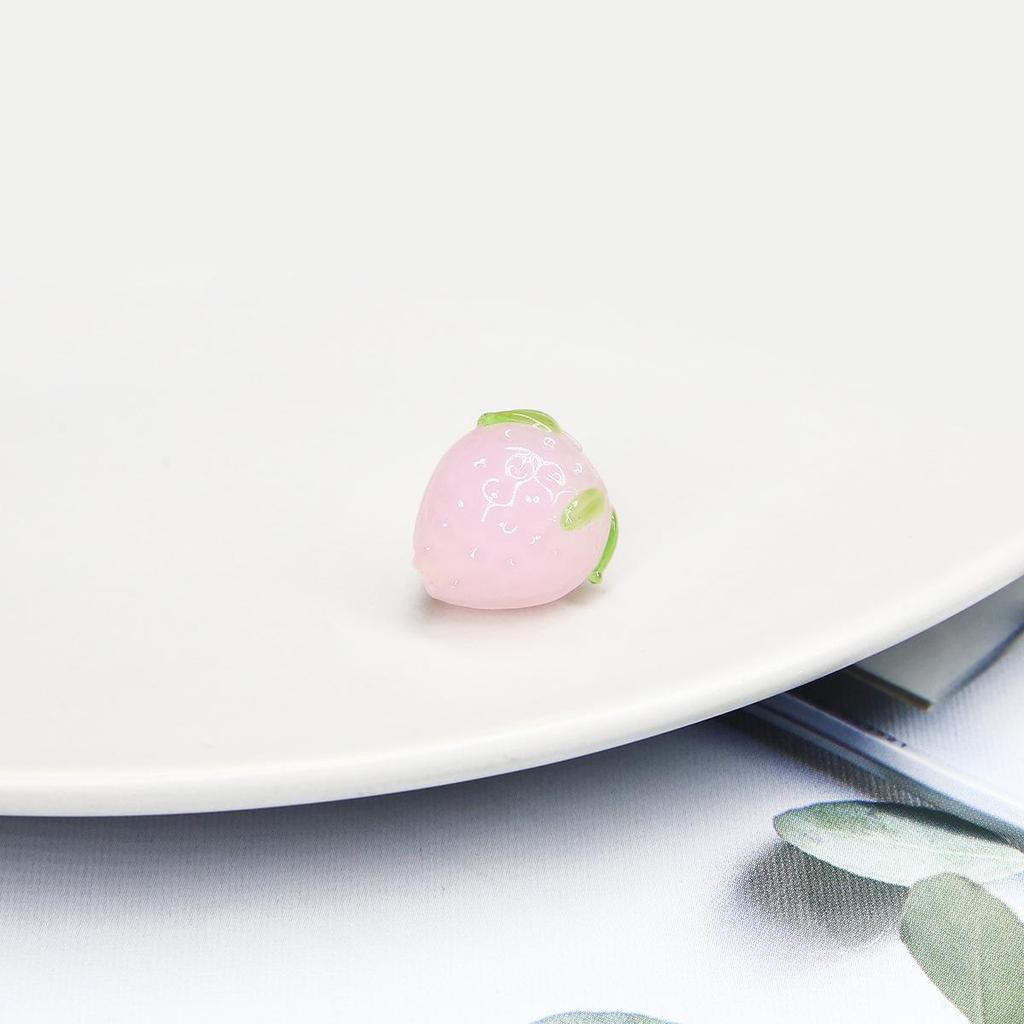 Strawberry Glazed Beads for DIY Jewelry: Bracelet, Pendant, Earrings, Necklace, Hairpins Accessories.