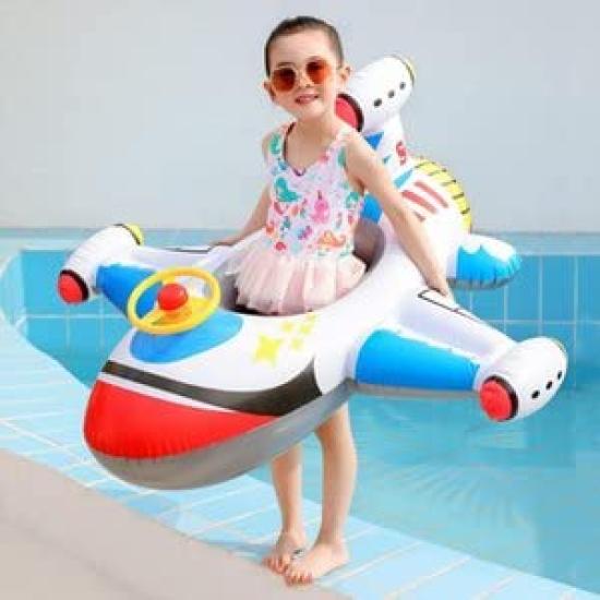 Float for with foot baby for with handle and for ages children, pocket, float, children, seat, 1-6 (1White)
