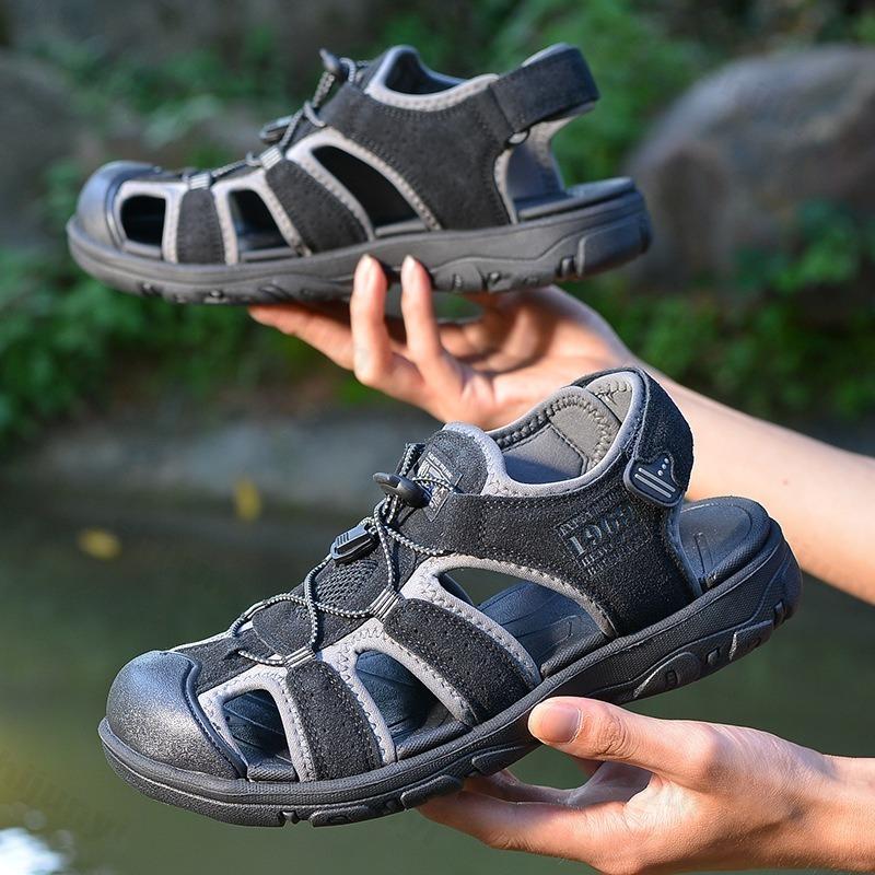 Fashion Men Sandals Large Soft Sole 2025 Summer New Slippers Breathable Beach Shoes Outdoor Casual Shoe Men's Outdoor Sports Sandals