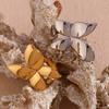 Anelli a Farfalla Lisci con Eccessiva Texture Metallica Color Oro per Donne Moda Semplici Anelli ad Apertura Regolabile Gioielli Regali