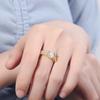 2026 Accessories Women's Wedding Ring Light Luxury Gypsy Star Micro-inlaid Zircon Ring Premium Sense Plated 18K Four-claw Ring