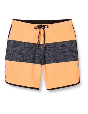 Board Shorts Stretch Panel ANDY 17 Swimsuit Pumpkin 32 [Picture] [Men's] Water-Repellent (4WAY Pattern) [MBS056 / BRDS]