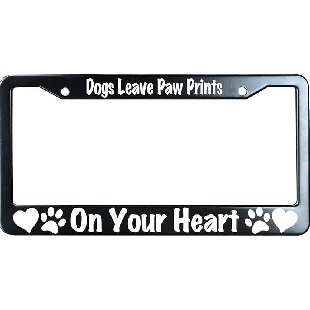 Tell Your Cat I Said Pspspsps Matte Black License Plate Frame Cover for Men/Women, Heavy Duty Stainless Steel Auto Car Tag Frame with 2 Holes & Free