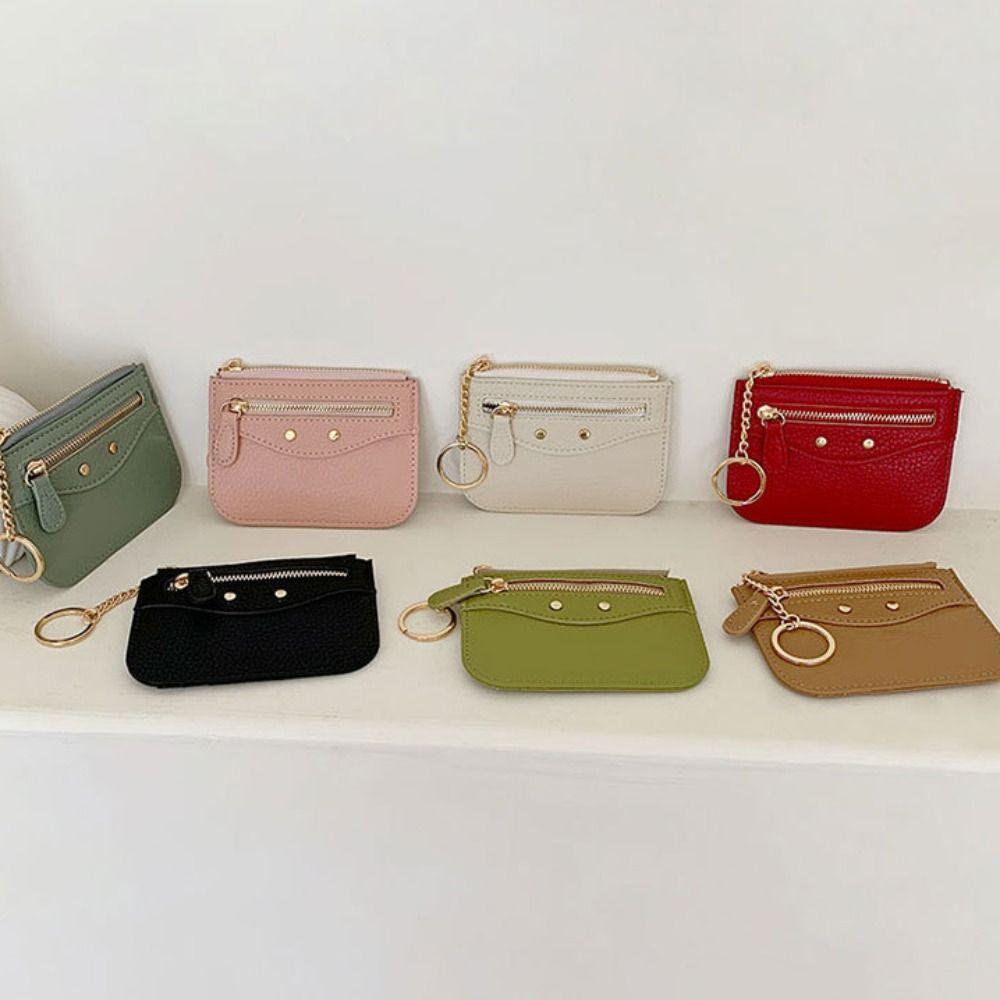 

PU Leather Short Wallet Zipper Card Sleeve Fashion Coin Purse Gift хакі