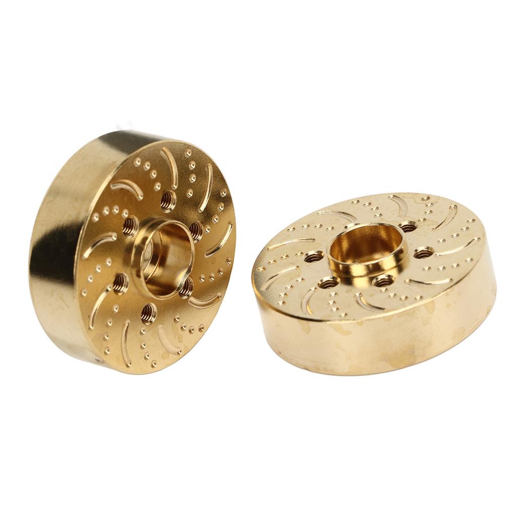 2Pcs Brass Wheel Weights 1.9 2.2in RC Crawler Car Hex Hub Adapter Model Upgrade Parts