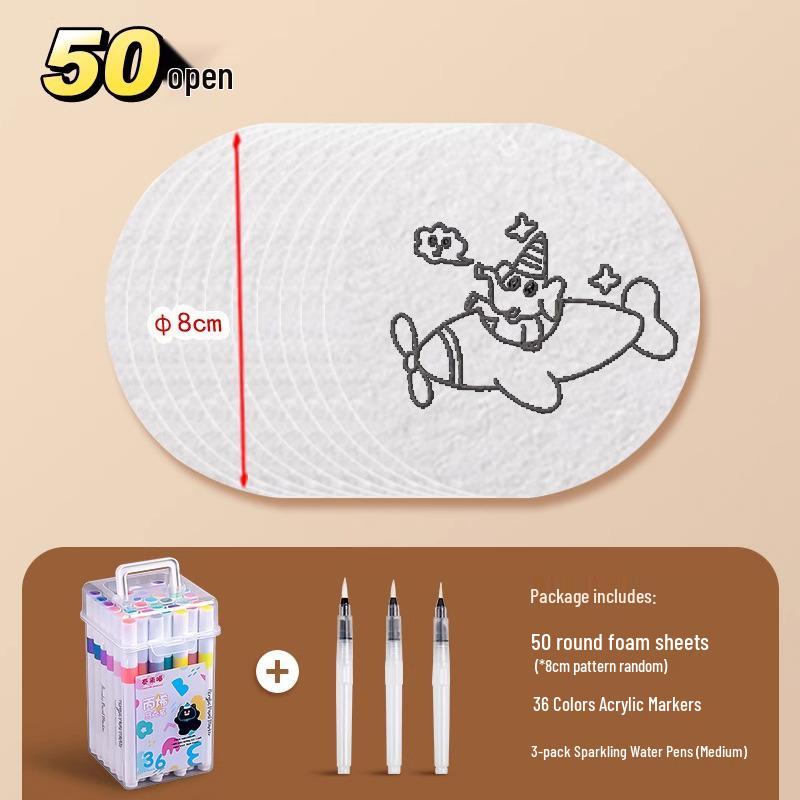 Foam Texture DIY Painting Set for Kids - Wood Pulp Cotton Squeeze Toy