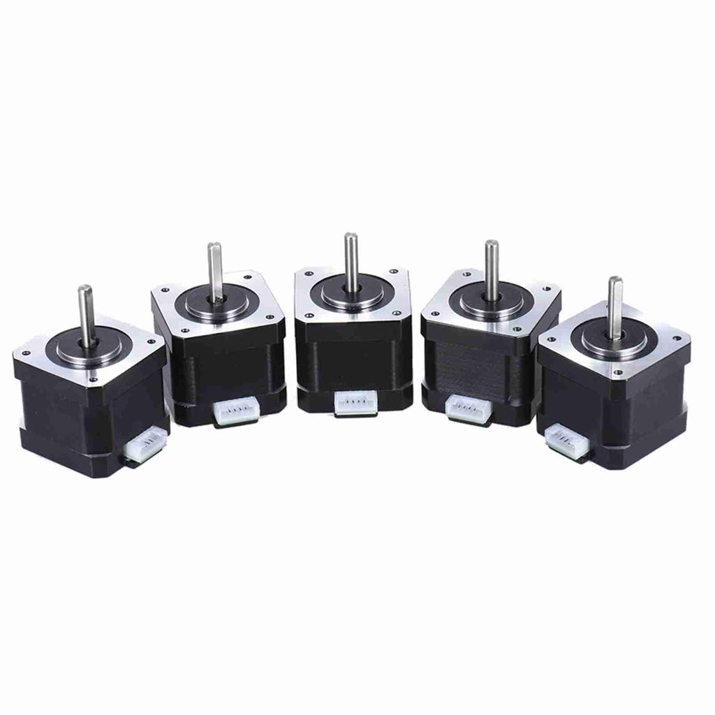5pcs Nema 17 Stepper Stepping Motor Drive Control 2 Phase 1.8 Degree 0.9A 0.4N.M 42mm with Ld Cable 3D Printer/CNC Accessory Replacement