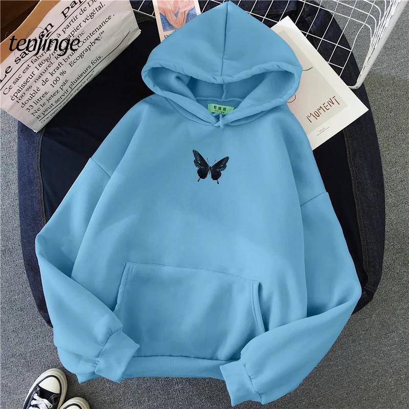 Hot Selling Winter New Hooded Sweatshirt with Sweet and Simple Printed Korean Style Fresh Streetwear Women's Hooded Sweatshirt