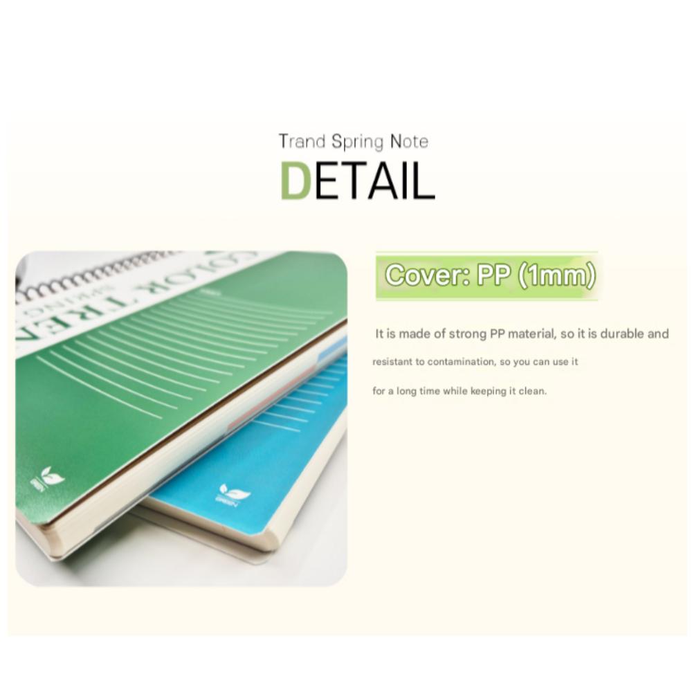 Lined Spring Note #1 170 Sheets (190mm X 260mm) PP Cover