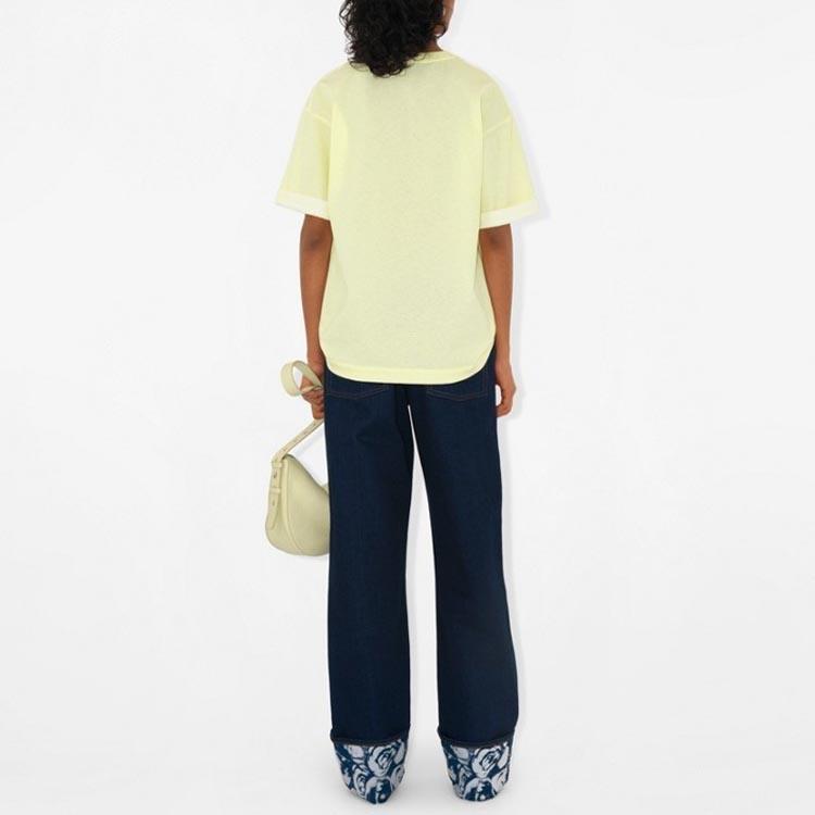 Burberry T Shirt Women's Yellow Loose Fit 80836281