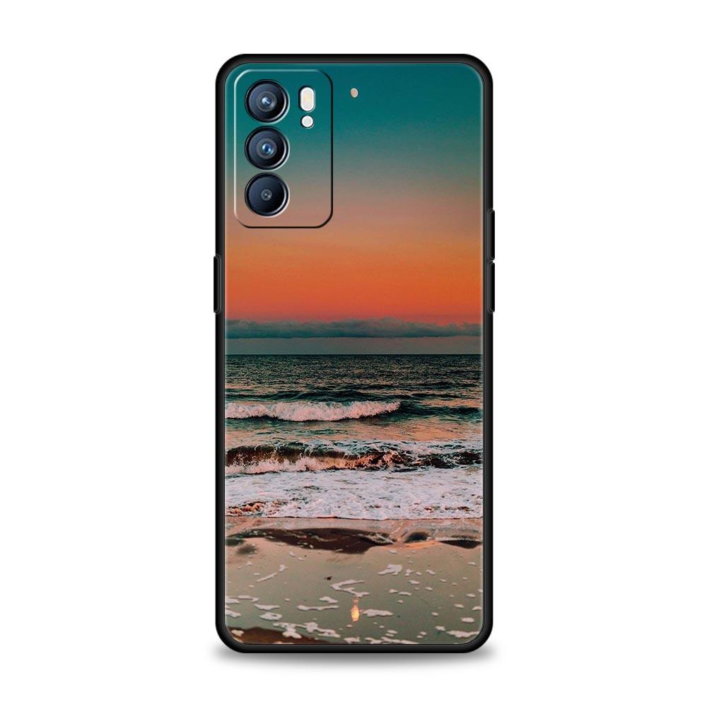 Sea blue Sky beach Case For Oppo Find X6 Pro X5 A54 A53 A52 A9 2020 A15 A95 A17 A16 A76 A74 A57 Reno7 Reno6 Pro Plus 5G Cover