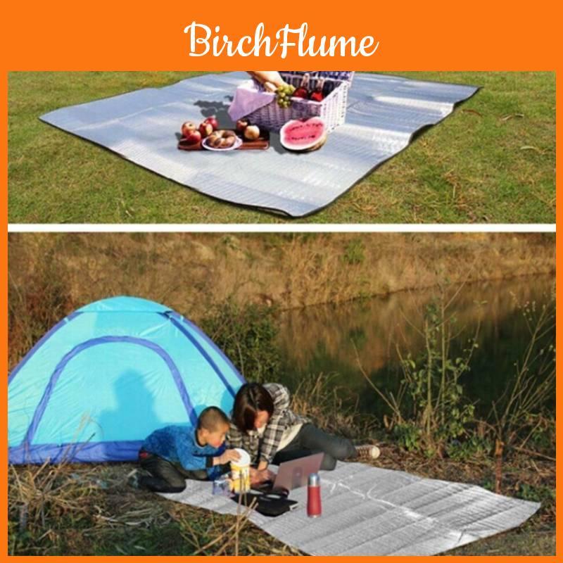 Aluminum Foil Camping Mat With Waterproof Surface For Outdoor Activities And Picnics