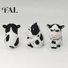 Tabletop Cow Decor 3D Printed Dairy Figurine, Cartoon Cattle Statue for Desk Decor, Office Shelf Ornament Mini Sculpture Home Office, Gift Animal