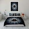 Black Spider With Symmetric Web Pattern Duvet Cover Set Digital Print Colorful Polyester Bedding With Zipper Closur For Gifts