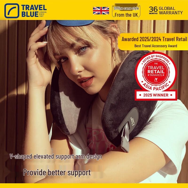 TRAVEL BLUE Memory Foam Travel Neck Pillow