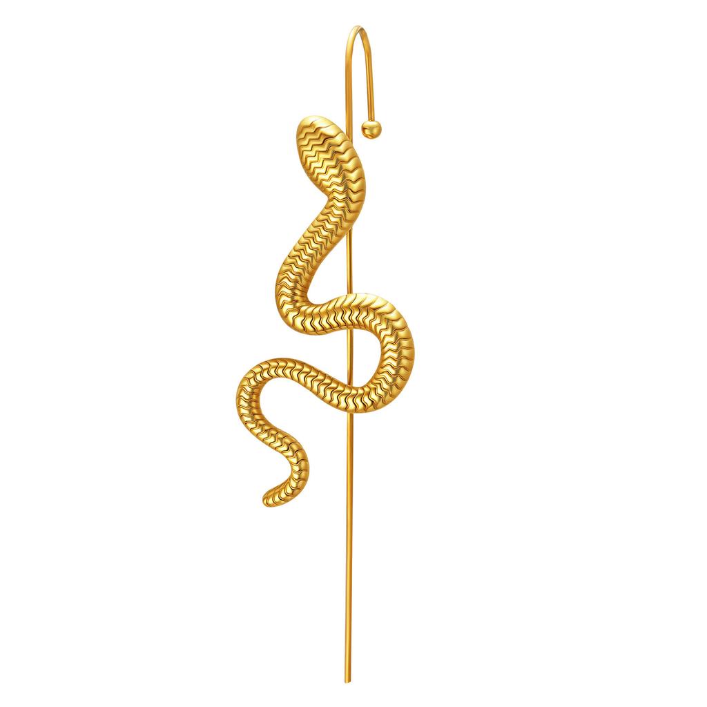 1 Piece Helix Hooks Earrings Ear Wrap Crawler Hook Earrings For Women, Snake Serpent Cartilage Piercing Punk Jewelry
