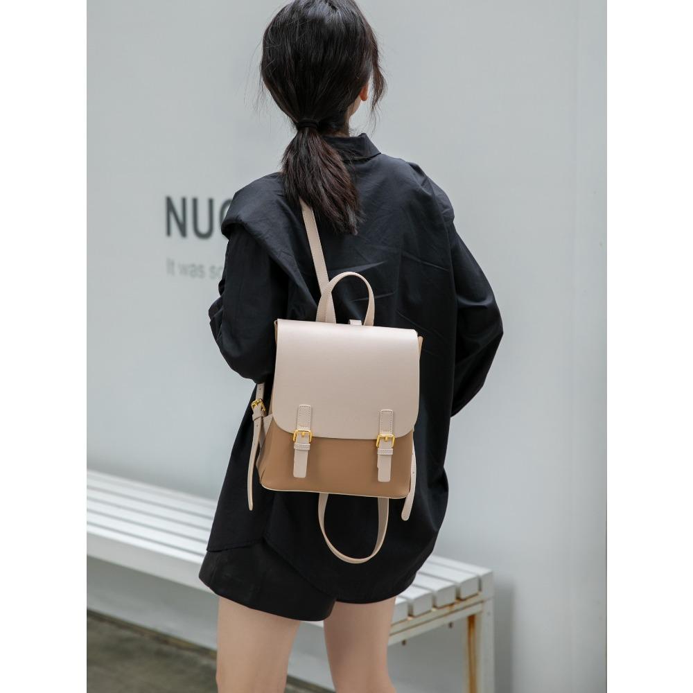 

Рюкзак Женский Новая Мода Высококачественная Кожаная Сумка Нишевый Универсальный Вместительный Дорожный Рюкзак из Коровьей Кожи