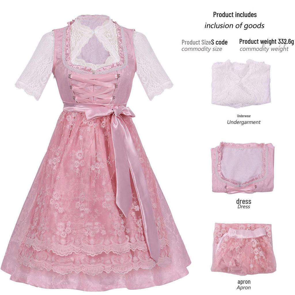Bavarian Oktoberfest Women's Costume Set - Halloween Carnival Outfit