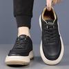 Mode Hohe Qualität Herren Schnür-Sneakers Bequem Atmungsaktiv Herren Flats Leder Herren Freizeitschuhe Business Casual Fahrschuhe