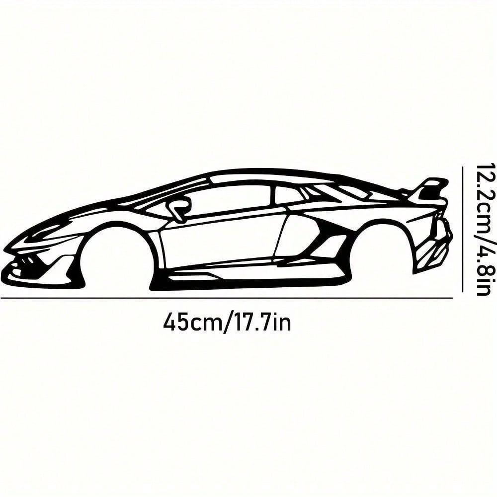 HELLOYOUNG Sports Car Silhouette Template Laser Cut Wall Art Automotive Decor Precision Steel Panel