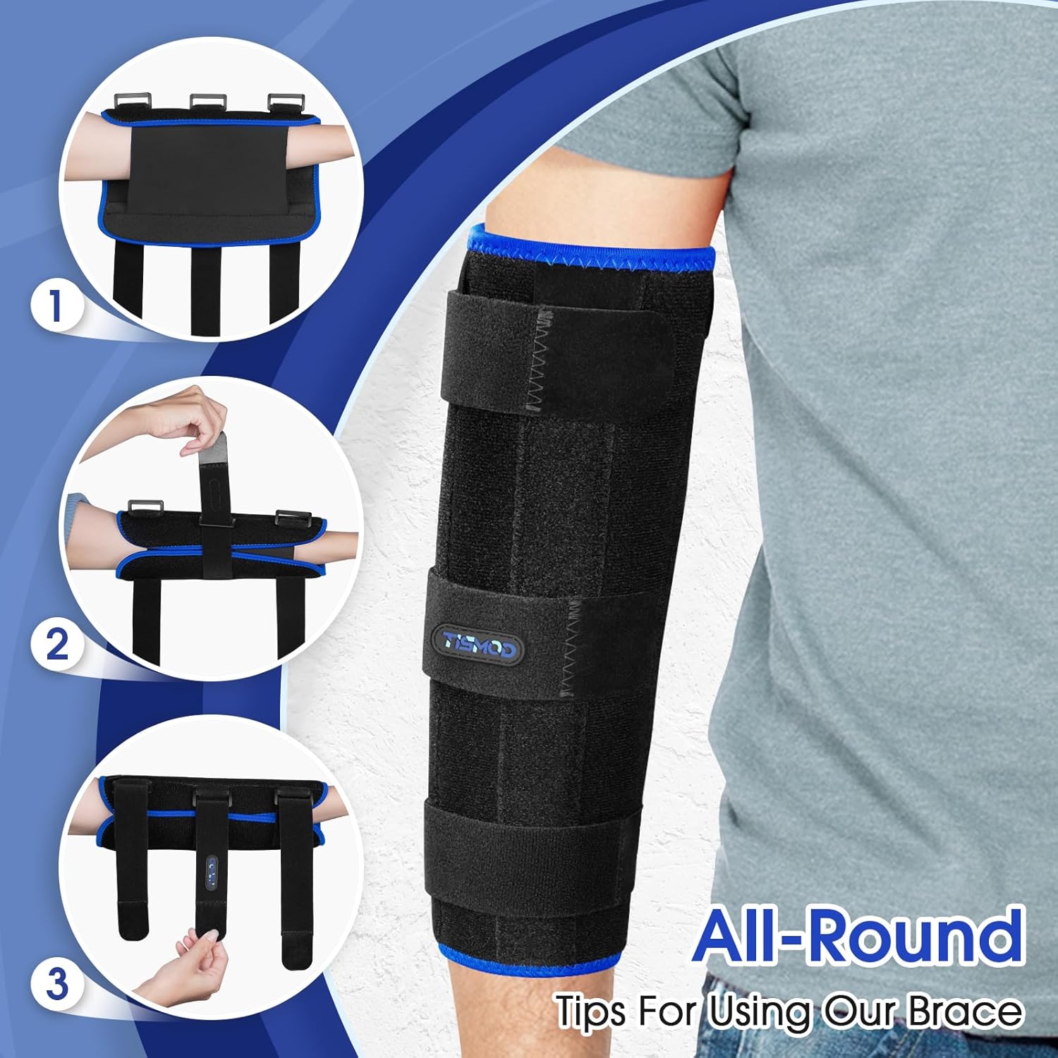 

Elbow Brace, Support for Pain Relief for Sleeping - Comfortable and Effective Brace for Ulnar Nerve Entrapment, Tendonitis, Sports, Arthritis,