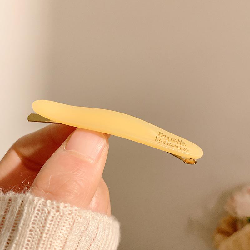 Acetate Hair Side Clip Oval Geometric Bangs Hairpin Women Girls Simple Elegant Duckbill Clip Barrettes Hair Styling Accessories