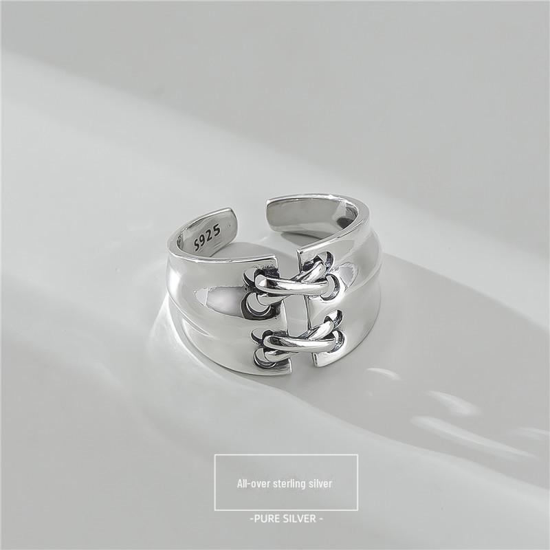 

Кольца из корейского стерлингового серебра S925 - INS Style Blogger Personality Adjustable Open